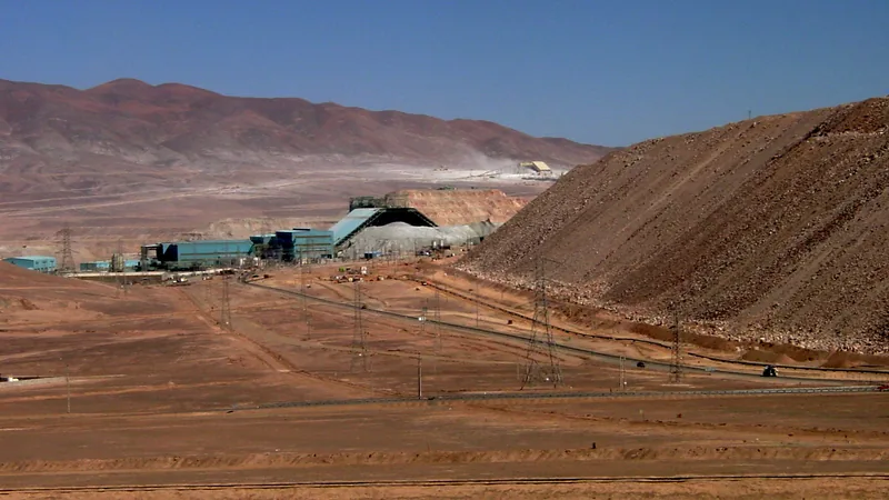 Instalaciones de la mina Escondida, en el desierto de Atacama, Chile.